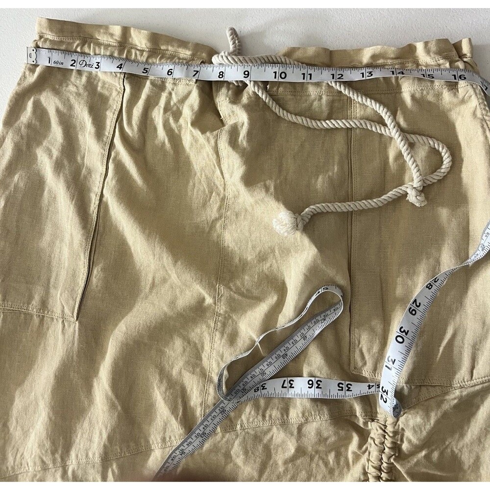 NWT Free People Peach Sands Drawstring Cargo Skirt Size Small Beige Beach Boho - Picture 4 of 8